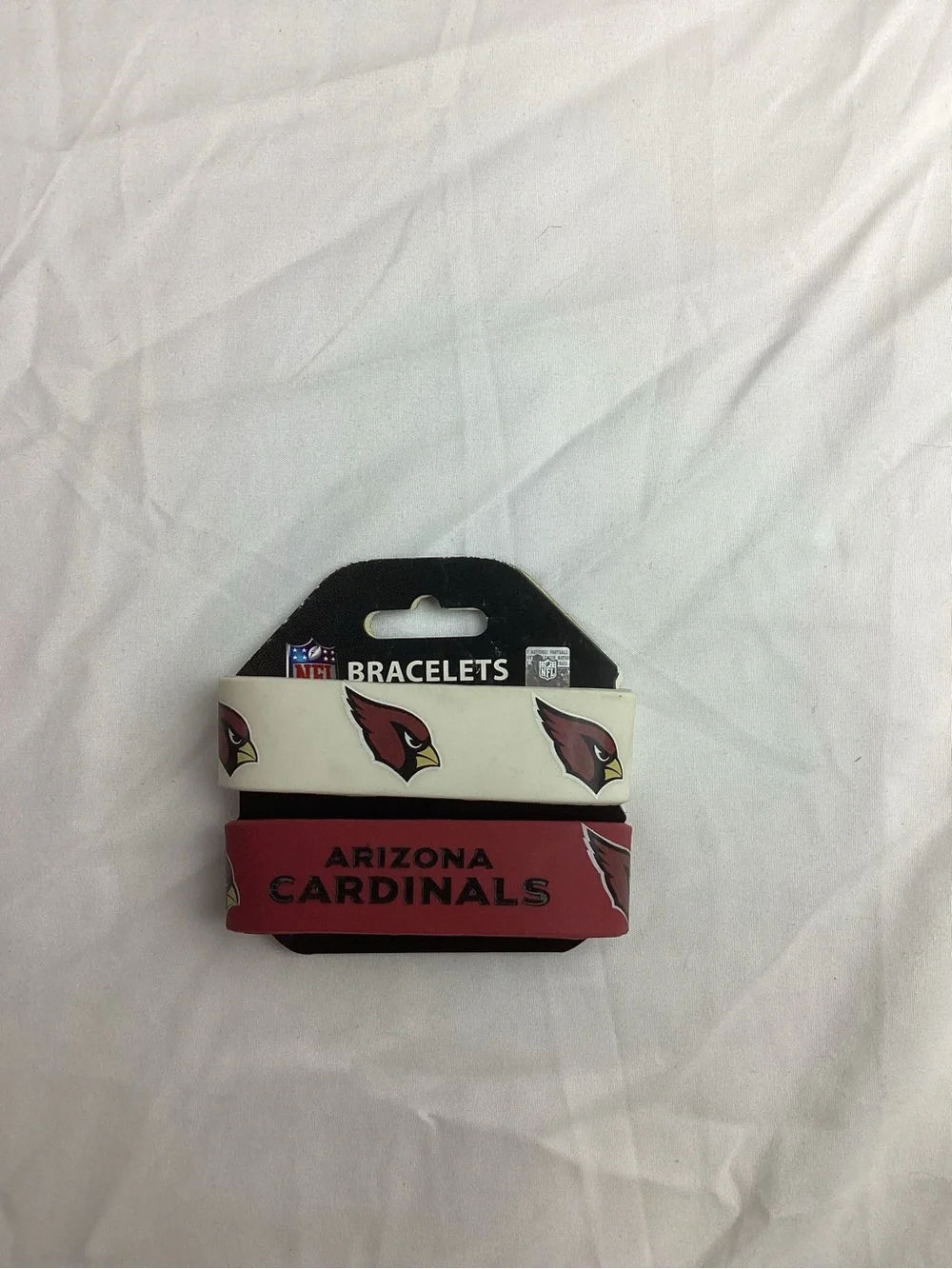 Arizona Cardinals Silicone Bracelet Set - Red & White